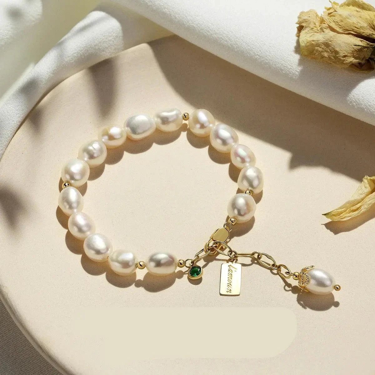 Natural Zircon Pearl Bracelet - Luxury Jewelry