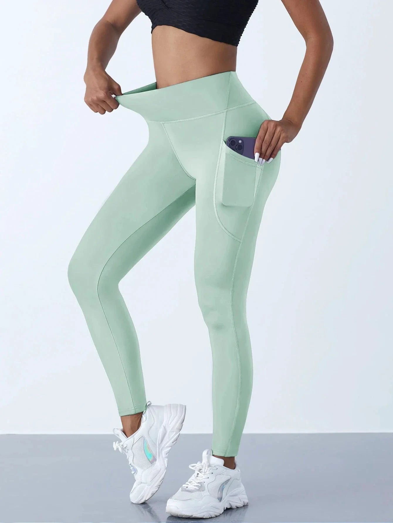 Leggings de Cintura Alta para Mujeres con Bolsillos para un Estilo de Vida Activo