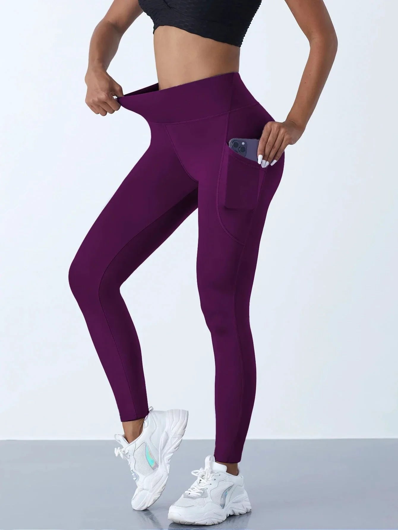 Leggings de Cintura Alta para Mujeres con Bolsillos para un Estilo de Vida Activo