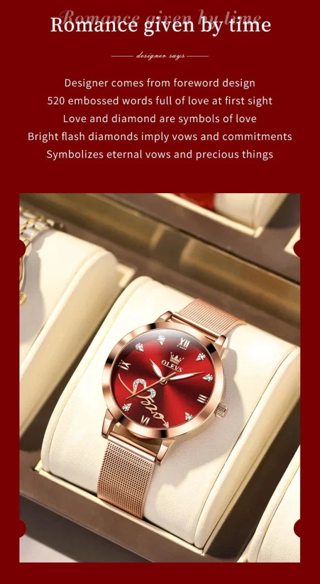 Reloj de Lujo para Damas OLEVS - Reloj de Cuarzo en Oro Rosa