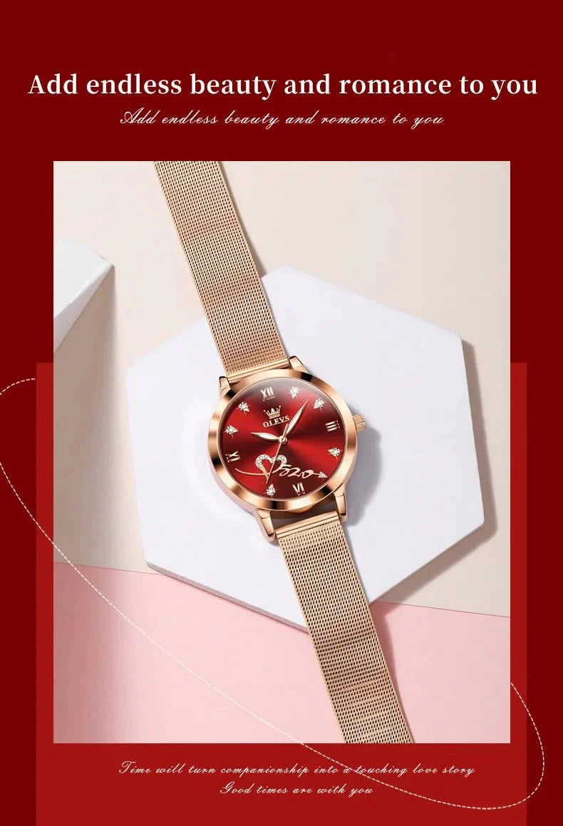Reloj de Lujo para Damas OLEVS - Reloj de Cuarzo en Oro Rosa