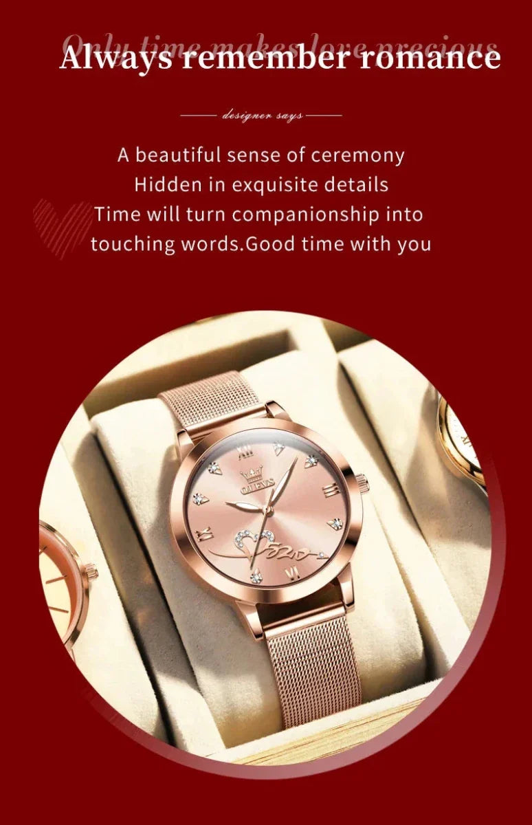 Reloj de Lujo para Damas OLEVS - Reloj de Cuarzo en Oro Rosa