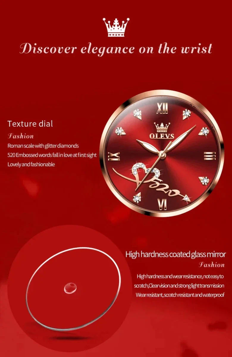 Reloj de Lujo para Damas OLEVS - Reloj de Cuarzo en Oro Rosa