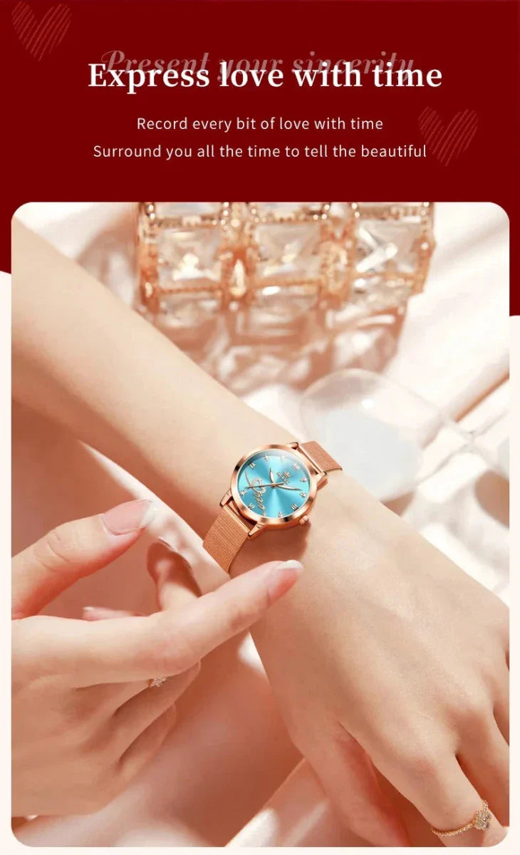 Reloj de Lujo para Damas OLEVS - Reloj de Cuarzo en Oro Rosa