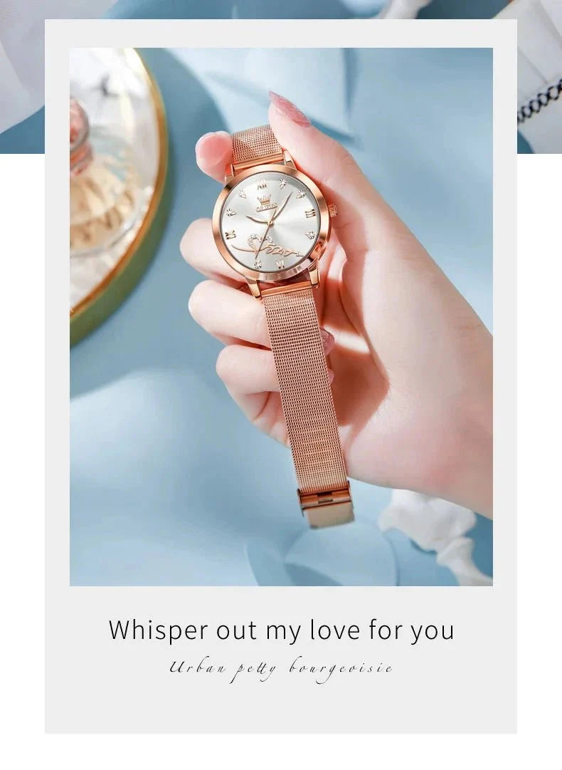 Reloj de Lujo para Damas OLEVS - Reloj de Cuarzo en Oro Rosa
