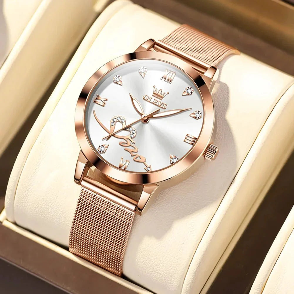 Reloj de Lujo para Damas OLEVS - Reloj de Cuarzo en Oro Rosa