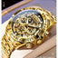 OLEVS Luxury Gold Men's Chronograph Watch