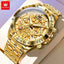 OLEVS Luxury Gold Men's Chronograph Watch