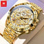 OLEVS Luxury Gold Men's Chronograph Watch