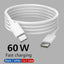 Cable USB-C a USB Tipo-C PD 60W - Carga Rápida y Sincronización de Datos
