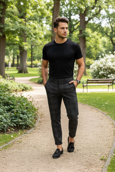 Pantalones de cuadros informales para hombre - Cómodos y elegantes