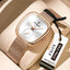 POEDAGAR Elegant Women's Mesh Watch - Waterproof Stainless Steel Timepiece
