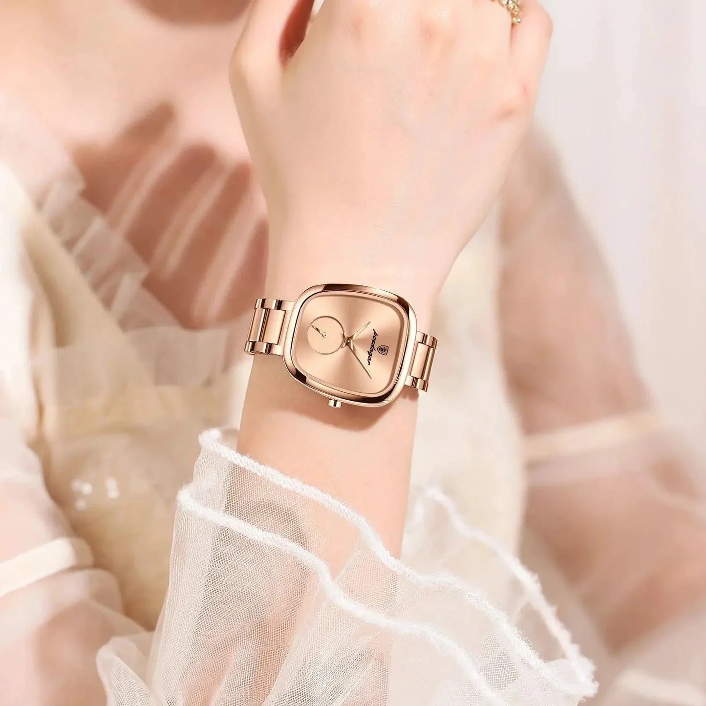 Montre à Quartz Élégante pour Femmes POEDAGAR - Acier Inoxydable Étanche