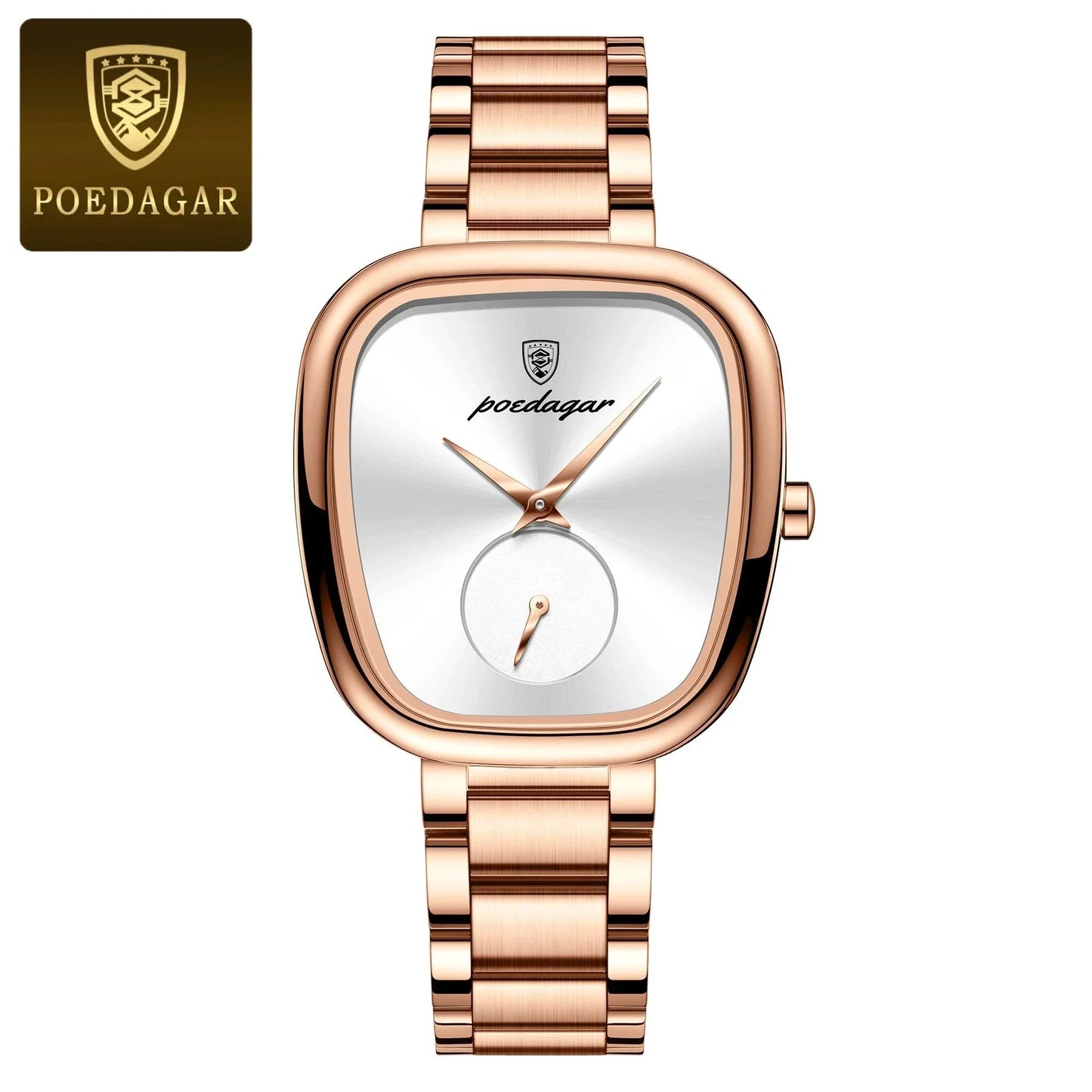 Montre à Quartz Élégante pour Femmes POEDAGAR - Acier Inoxydable Étanche