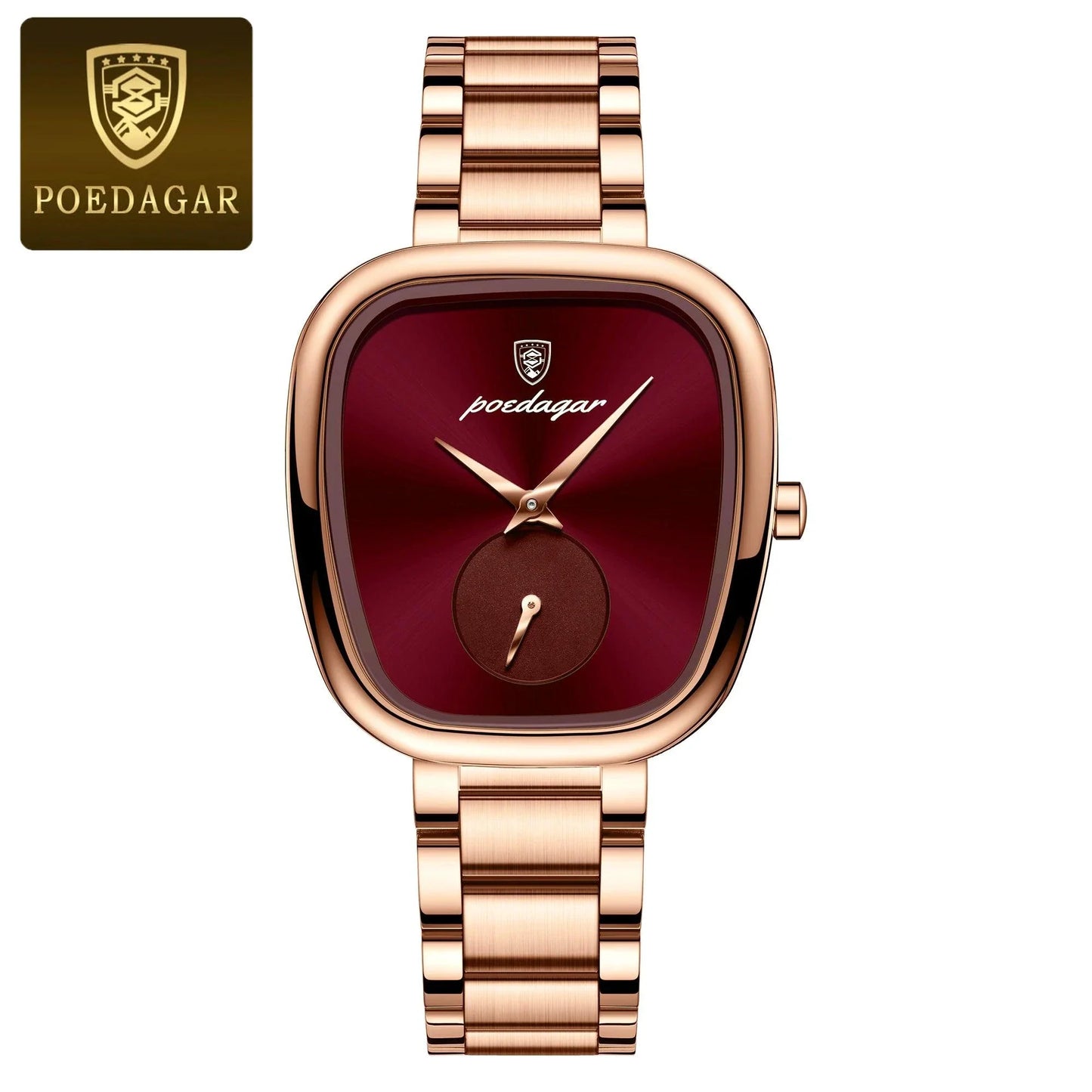 Montre à Quartz Élégante pour Femmes POEDAGAR - Acier Inoxydable Étanche