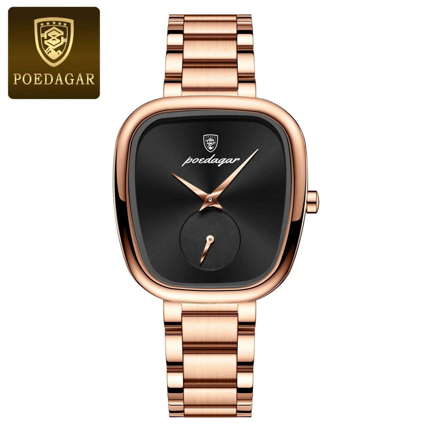 Montre à Quartz Élégante pour Femmes POEDAGAR - Acier Inoxydable Étanche