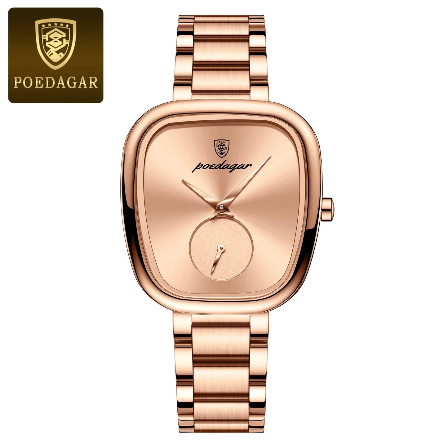 Montre à Quartz Élégante pour Femmes POEDAGAR - Acier Inoxydable Étanche