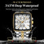POEDAGAR Luxury Chronograph Men's Watch - Waterproof & Luminous