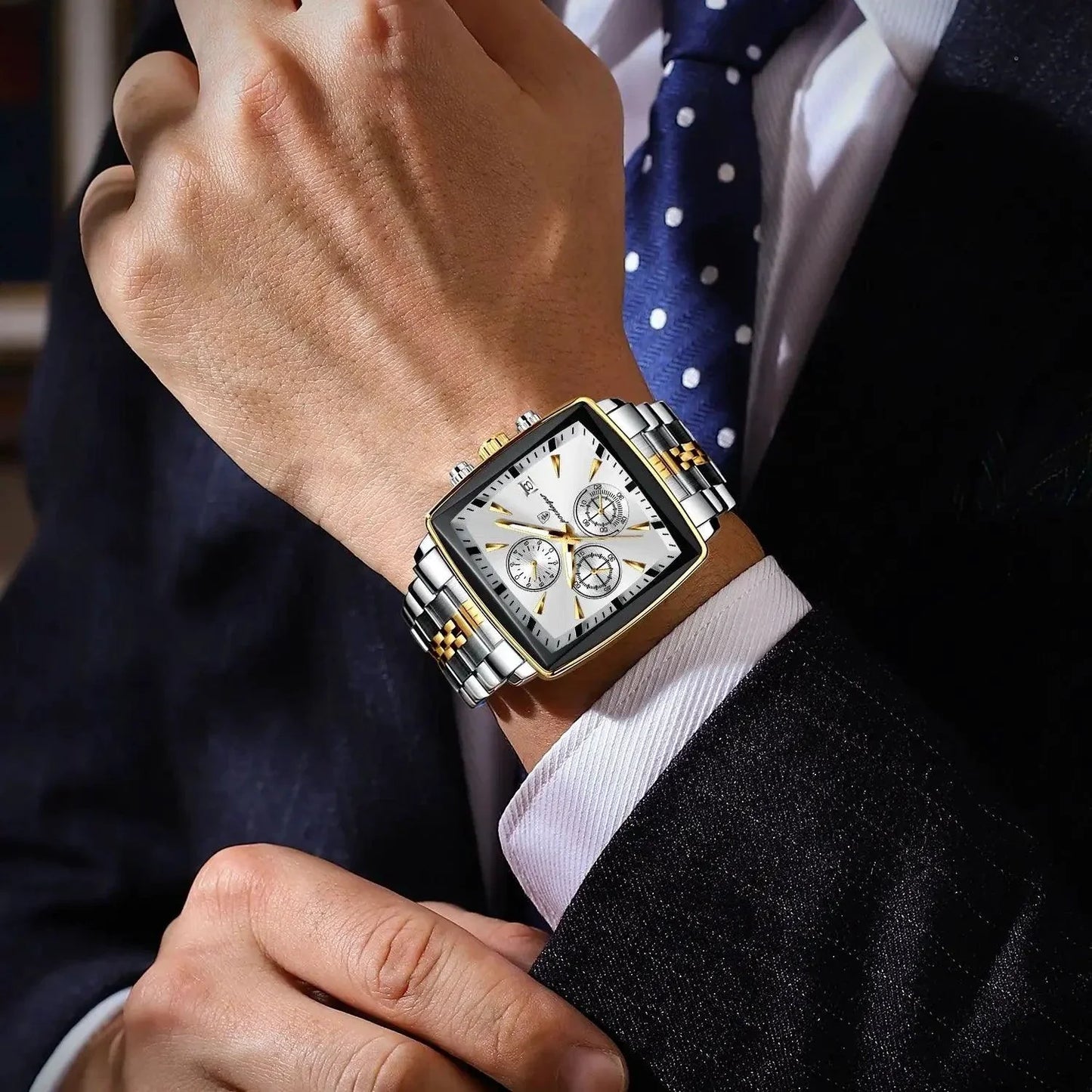 POEDAGAR Luxury Chronograph Men's Watch - Waterproof & Luminous