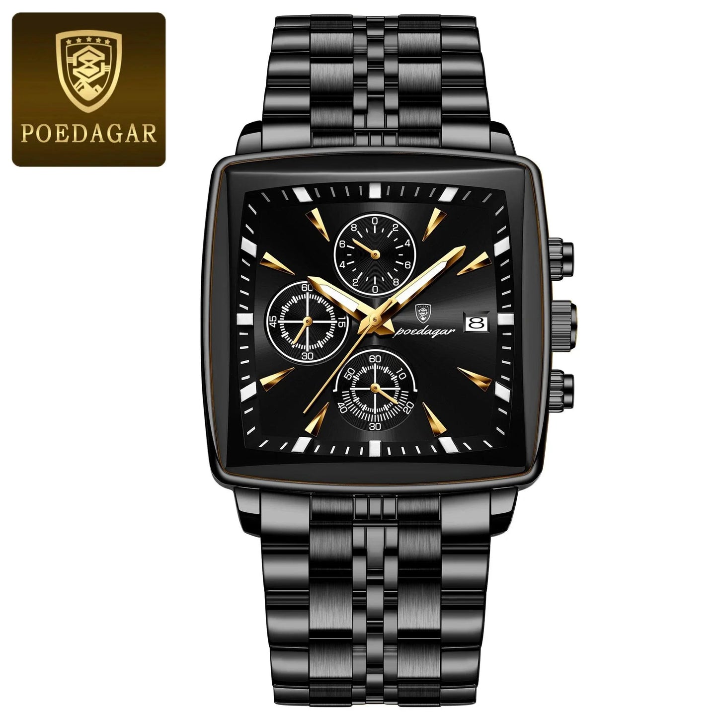 POEDAGAR Luxury Chronograph Men's Watch - Waterproof & Luminous