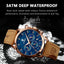 Reloj Cronógrafo de Lujo para Hombre POEDAGAR - Impermeable y Luminiscente