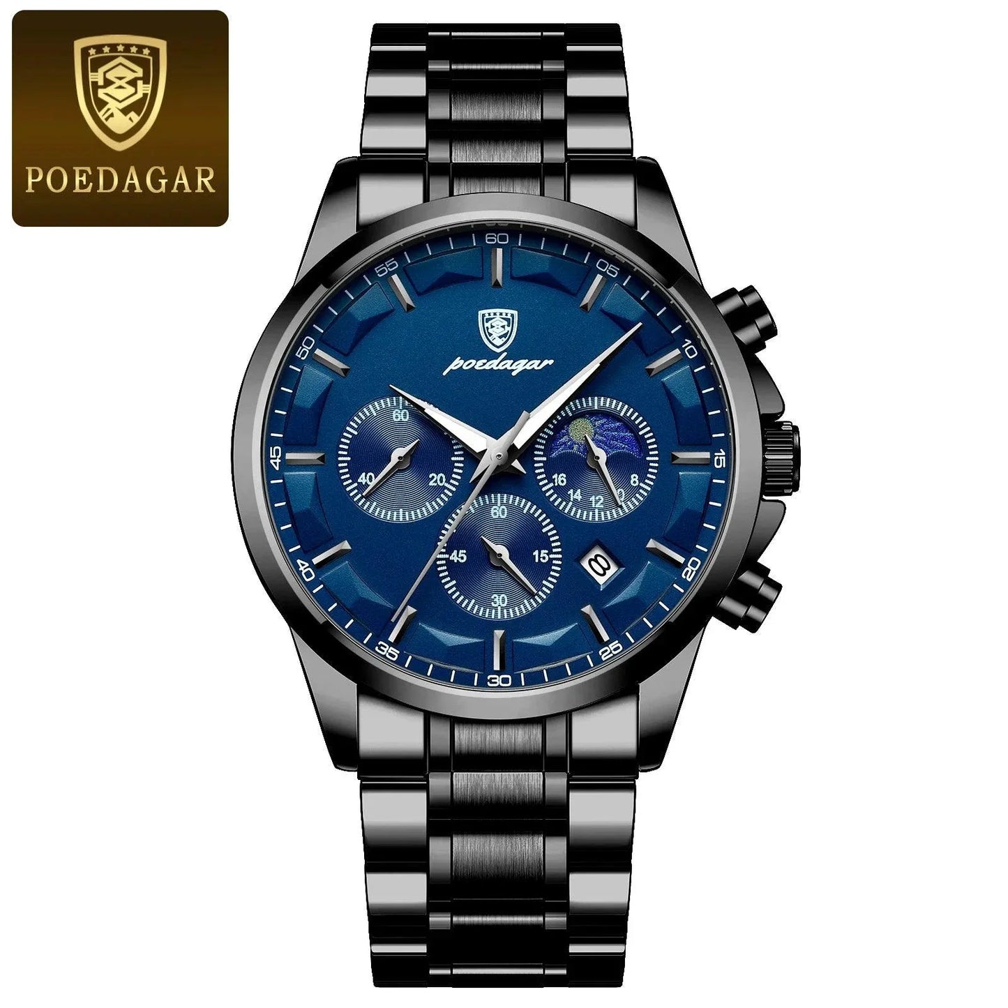 Reloj Cronógrafo de Lujo para Hombre POEDAGAR - Impermeable y Luminiscente