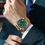 POEDAGAR Men's Luxury Quartz Chronograph Watch - Waterproof Leather