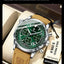 POEDAGAR Men's Luxury Quartz Chronograph Watch - Waterproof Leather