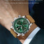 POEDAGAR Men's Luxury Quartz Chronograph Watch - Waterproof Leather