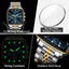 Montre Chronographe Carrée pour Homme POEDAGAR - Étanche Lumineuse
