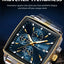 Montre Chronographe Carrée pour Homme POEDAGAR - Étanche Lumineuse