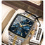 Montre Chronographe Carrée pour Homme POEDAGAR - Étanche Lumineuse
