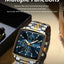 Montre Chronographe Carrée pour Homme POEDAGAR - Étanche Lumineuse