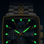 Montre Chronographe Carrée pour Homme POEDAGAR - Étanche Lumineuse