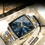 Montre Chronographe Carrée pour Homme POEDAGAR - Étanche Lumineuse