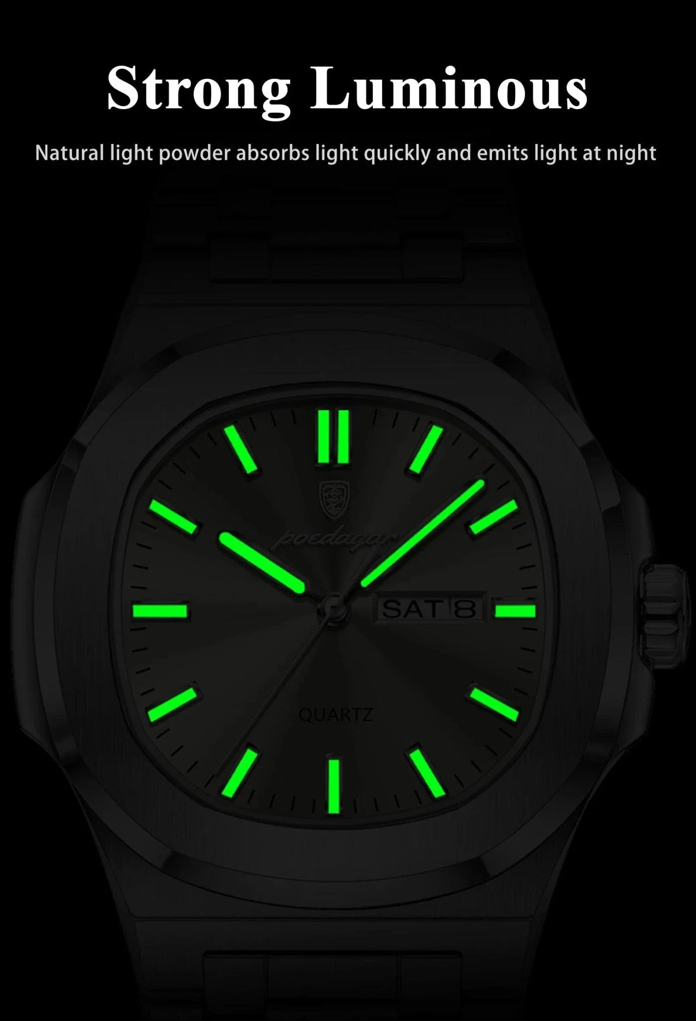 Reloj Militar Cuadrado POEDAGAR - Diseño Impermeable y Luminiscente