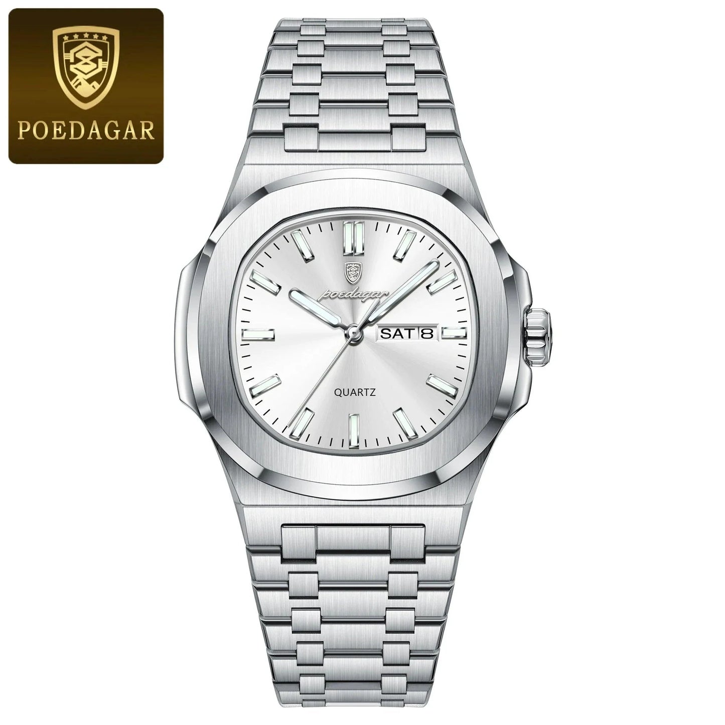 Reloj Militar Cuadrado POEDAGAR - Diseño Impermeable y Luminiscente