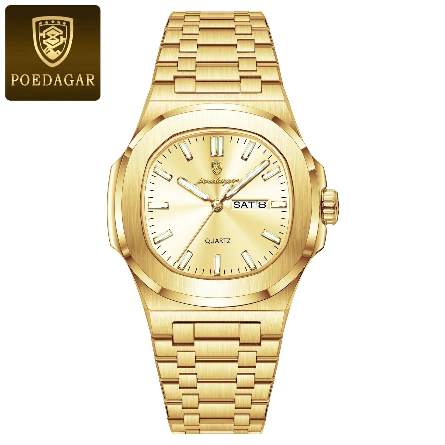 Reloj Militar Cuadrado POEDAGAR - Diseño Impermeable y Luminiscente
