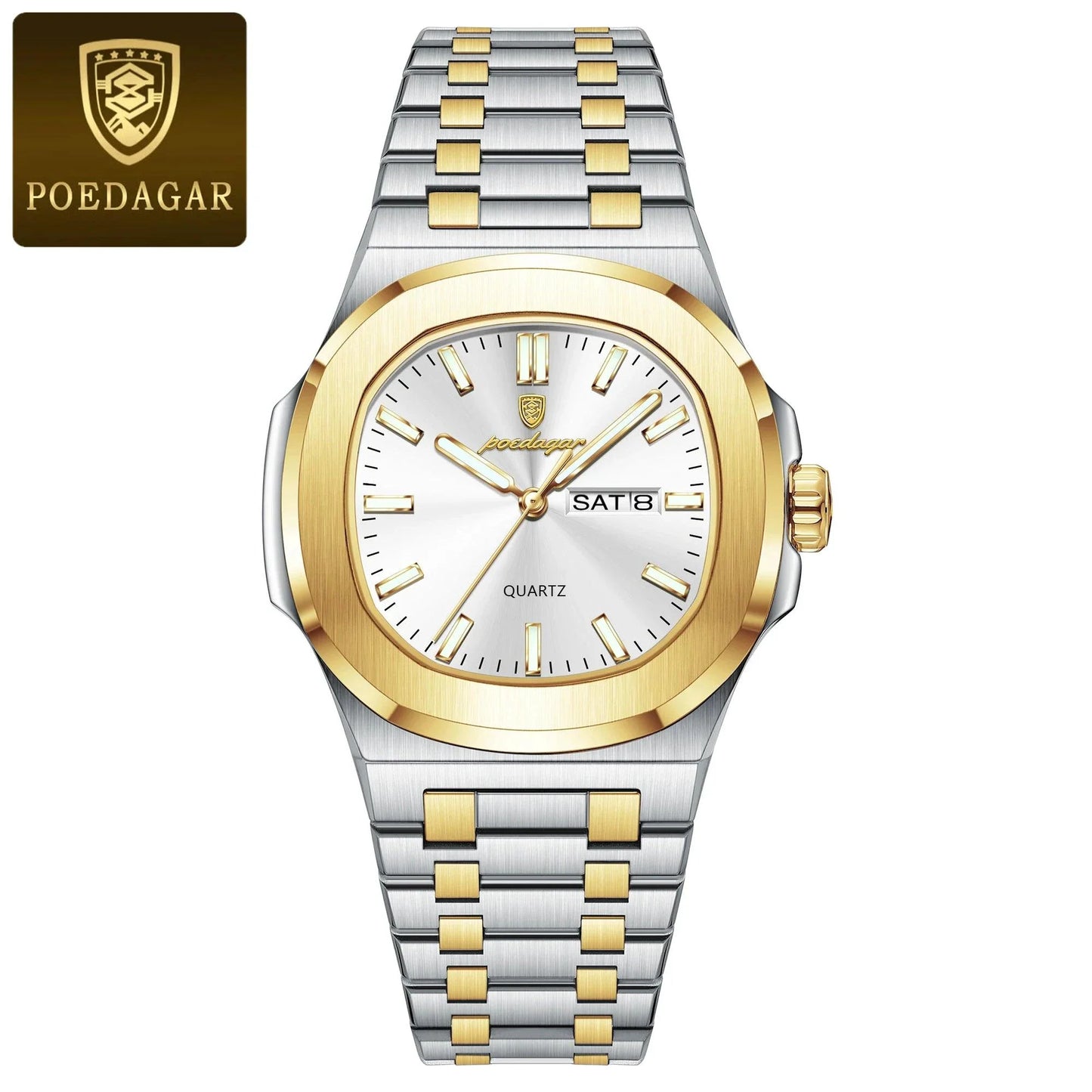 Reloj Militar Cuadrado POEDAGAR - Diseño Impermeable y Luminiscente