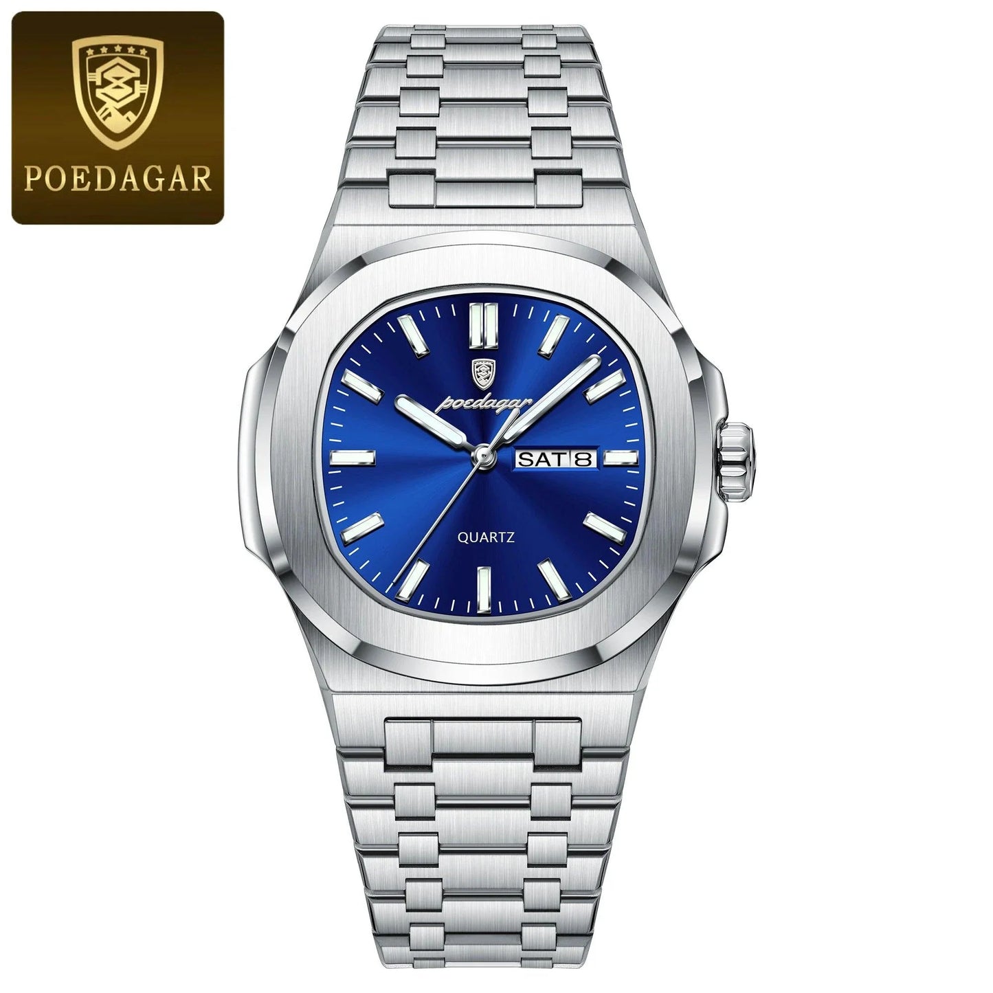 Reloj Militar Cuadrado POEDAGAR - Diseño Impermeable y Luminiscente