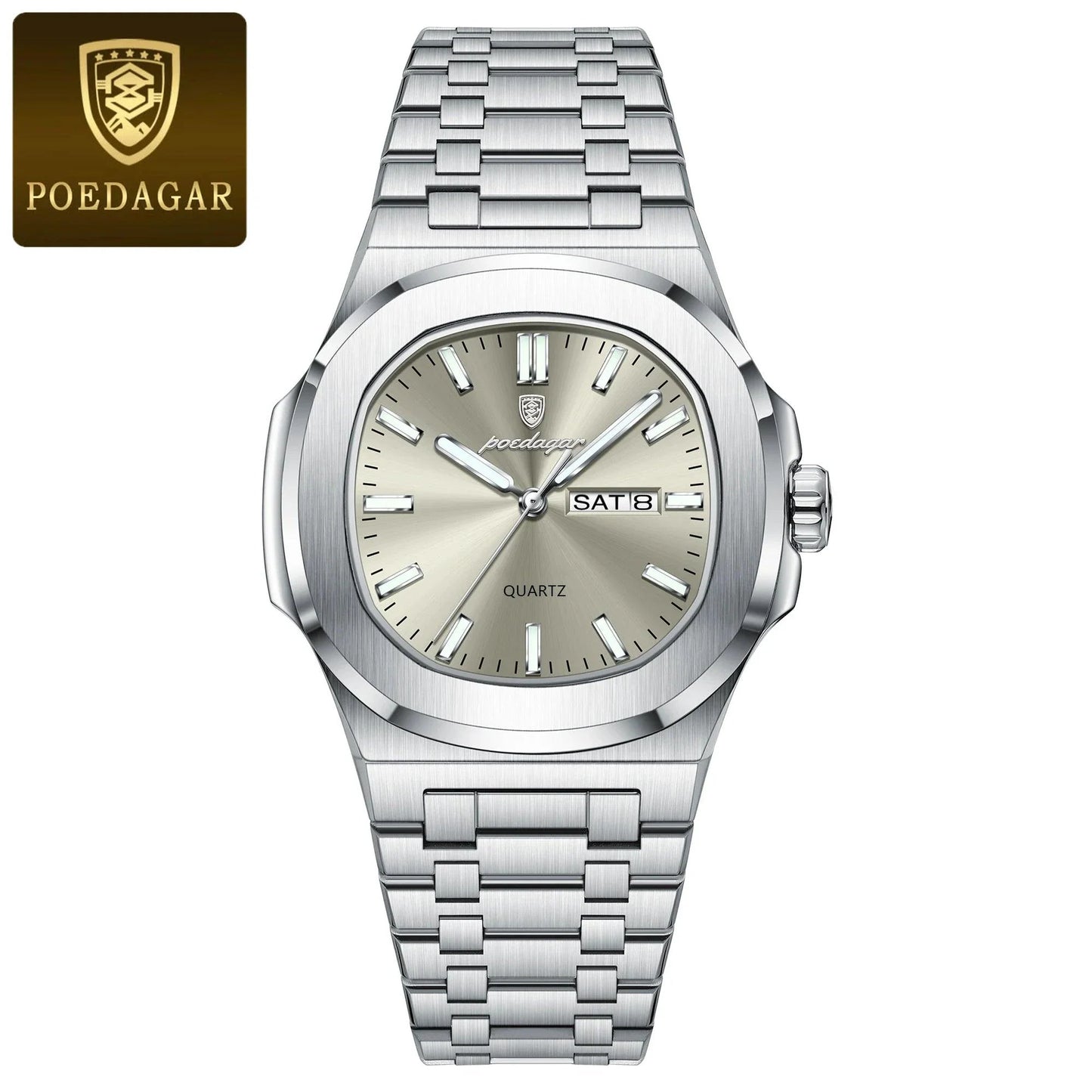 Reloj Militar Cuadrado POEDAGAR - Diseño Impermeable y Luminiscente
