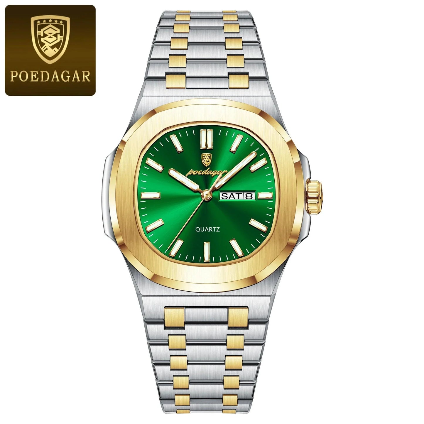 Reloj Militar Cuadrado POEDAGAR - Diseño Impermeable y Luminiscente