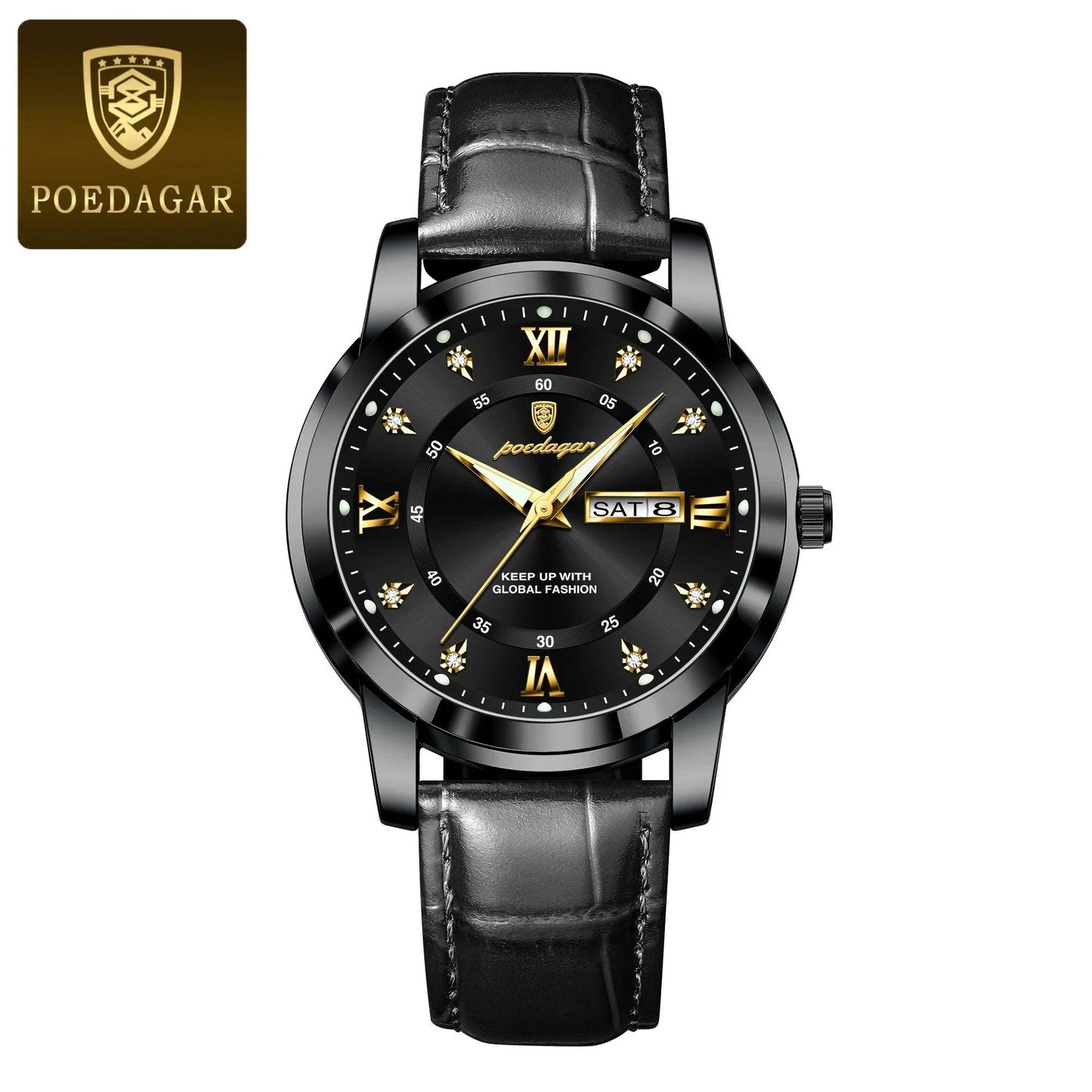 Reloj de Cuarzo de Lujo para Hombre POEDAGAR - Impermeable y Luminiscente