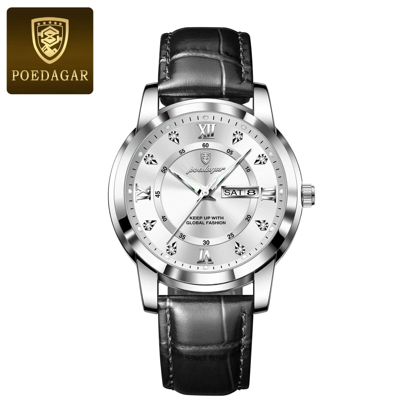 Reloj de Cuarzo de Lujo para Hombre POEDAGAR - Impermeable y Luminiscente