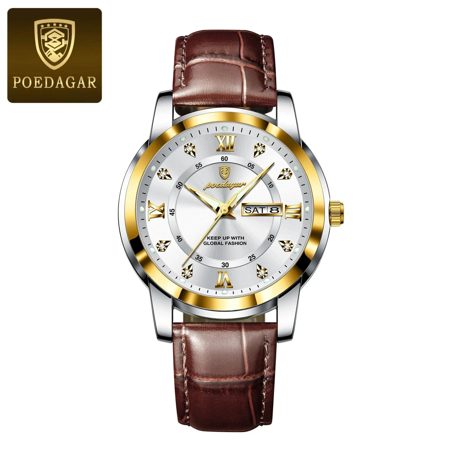 Reloj de Cuarzo de Lujo para Hombre POEDAGAR - Impermeable y Luminiscente
