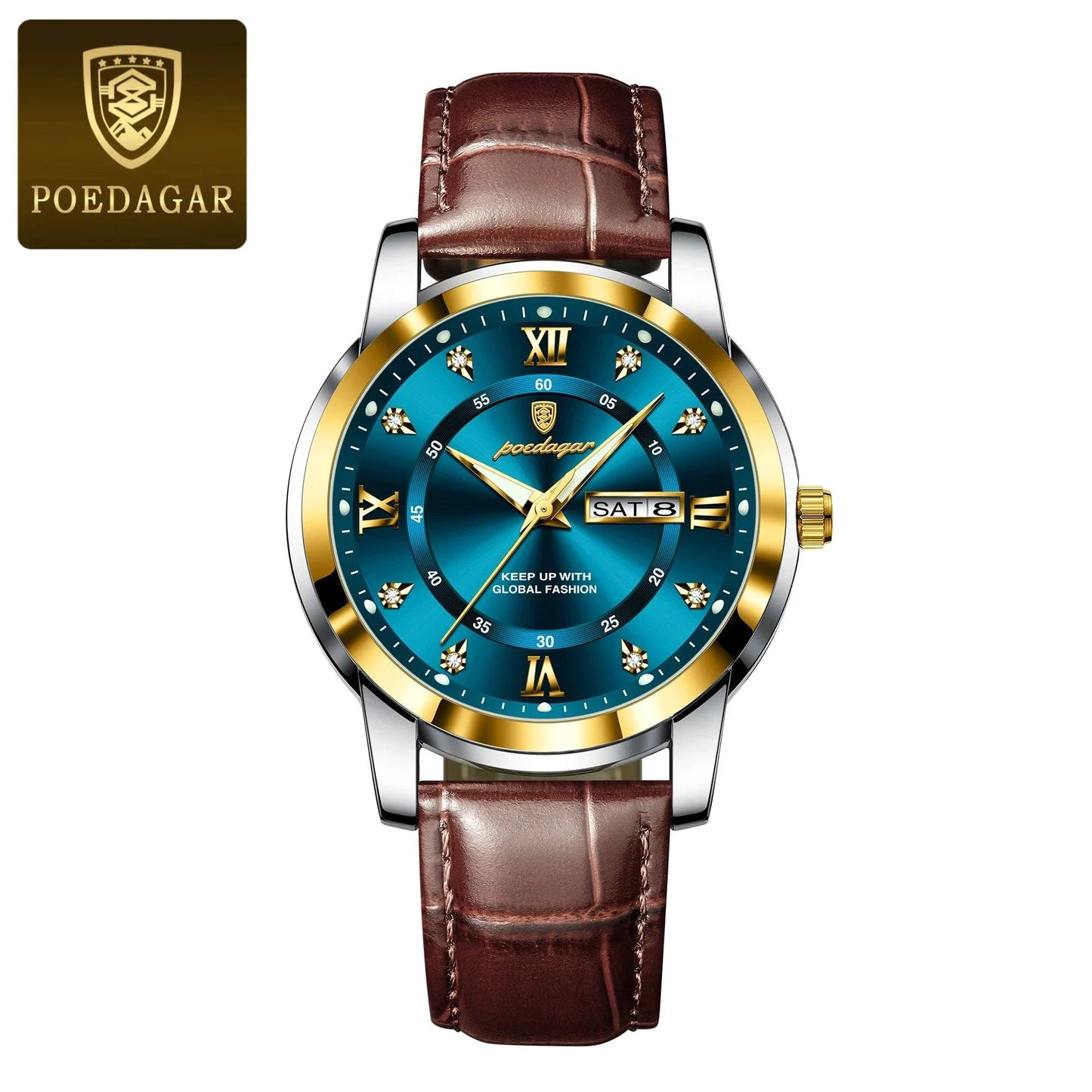 Reloj de Cuarzo de Lujo para Hombre POEDAGAR - Impermeable y Luminiscente