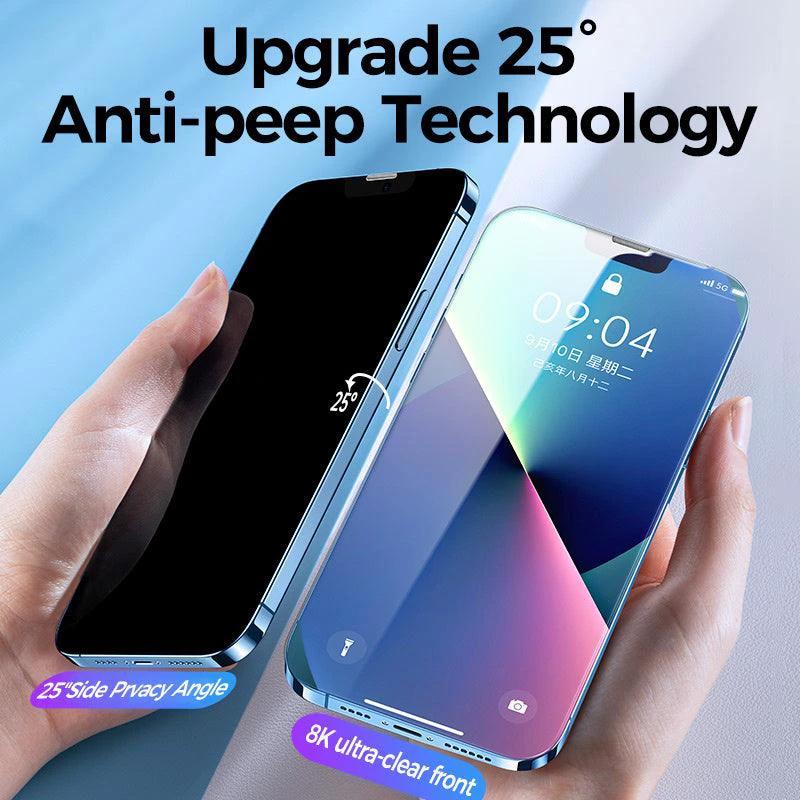 Protecteur d'écran en verre trempé de confidentialité premium pour iPhone