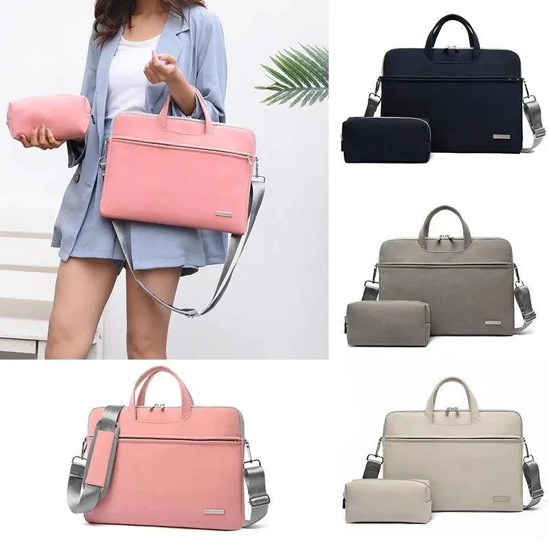 Elegant PU Leather Laptop Bag for Men and Women