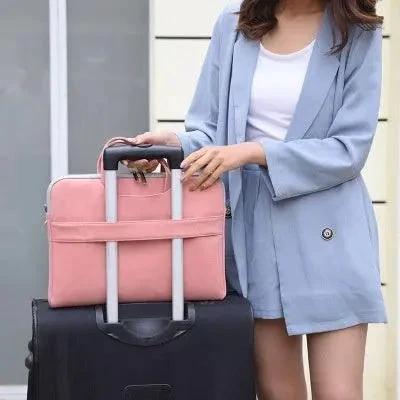 Elegant PU Leather Laptop Bag for Men and Women