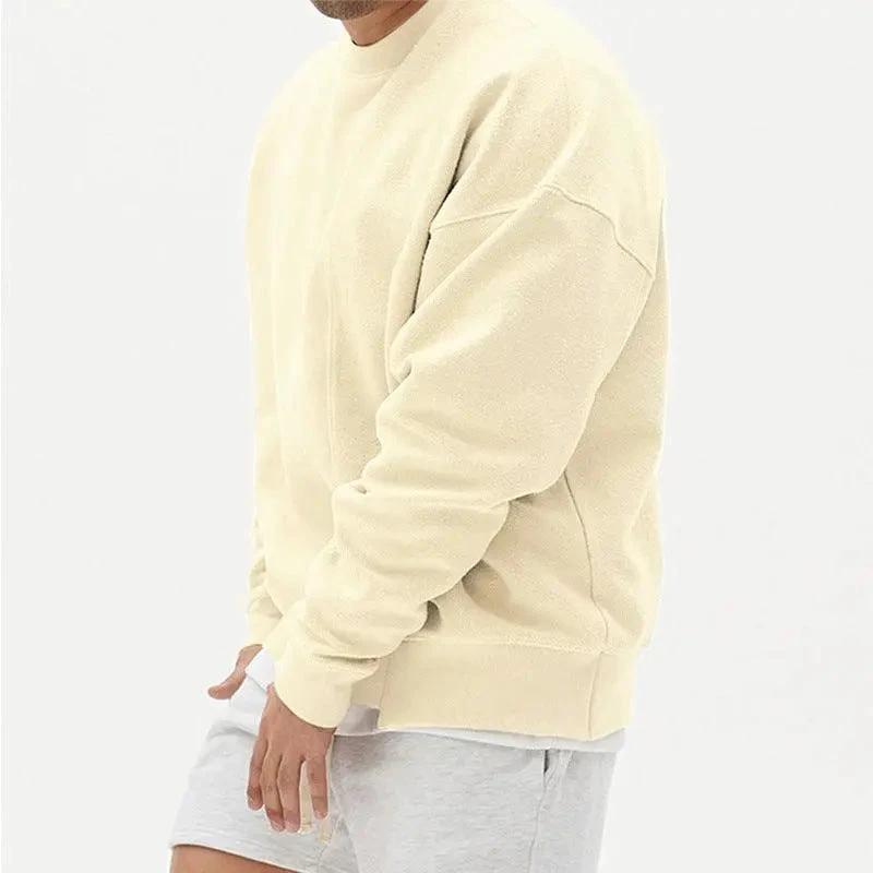 Pull en tricot à col rond ample pour hommes